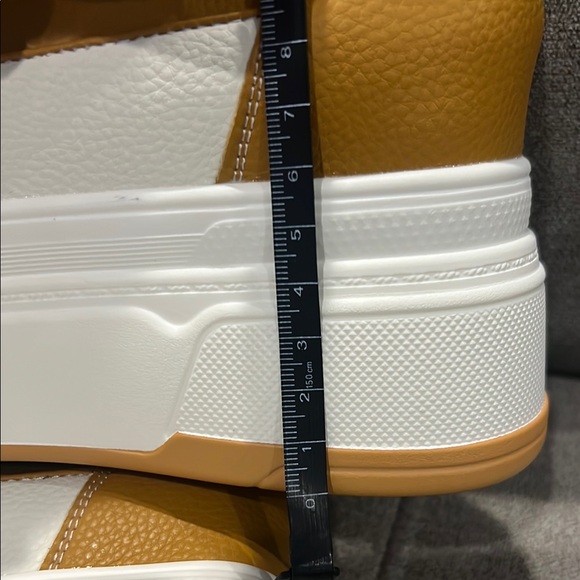 Chic Brown and White Platform Sneakers - Picture 6 of 6